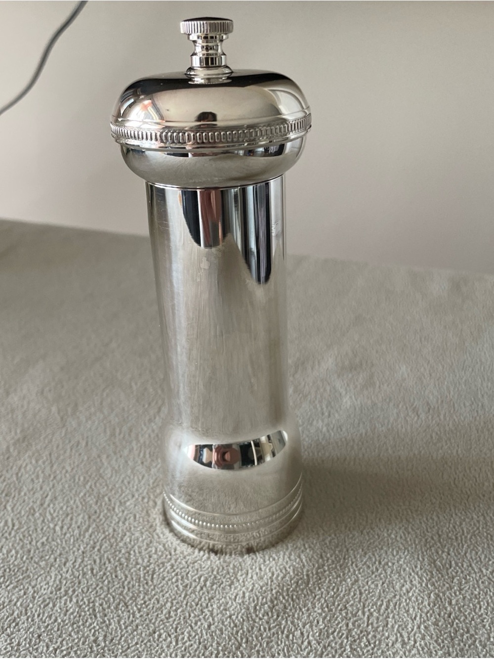 New Vintage Maestri by Gorham Pepper Grinder silverplated on brass Made In Italy
